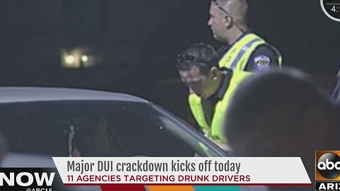 Holiday DUI enforcements begin in the Valley this weekend