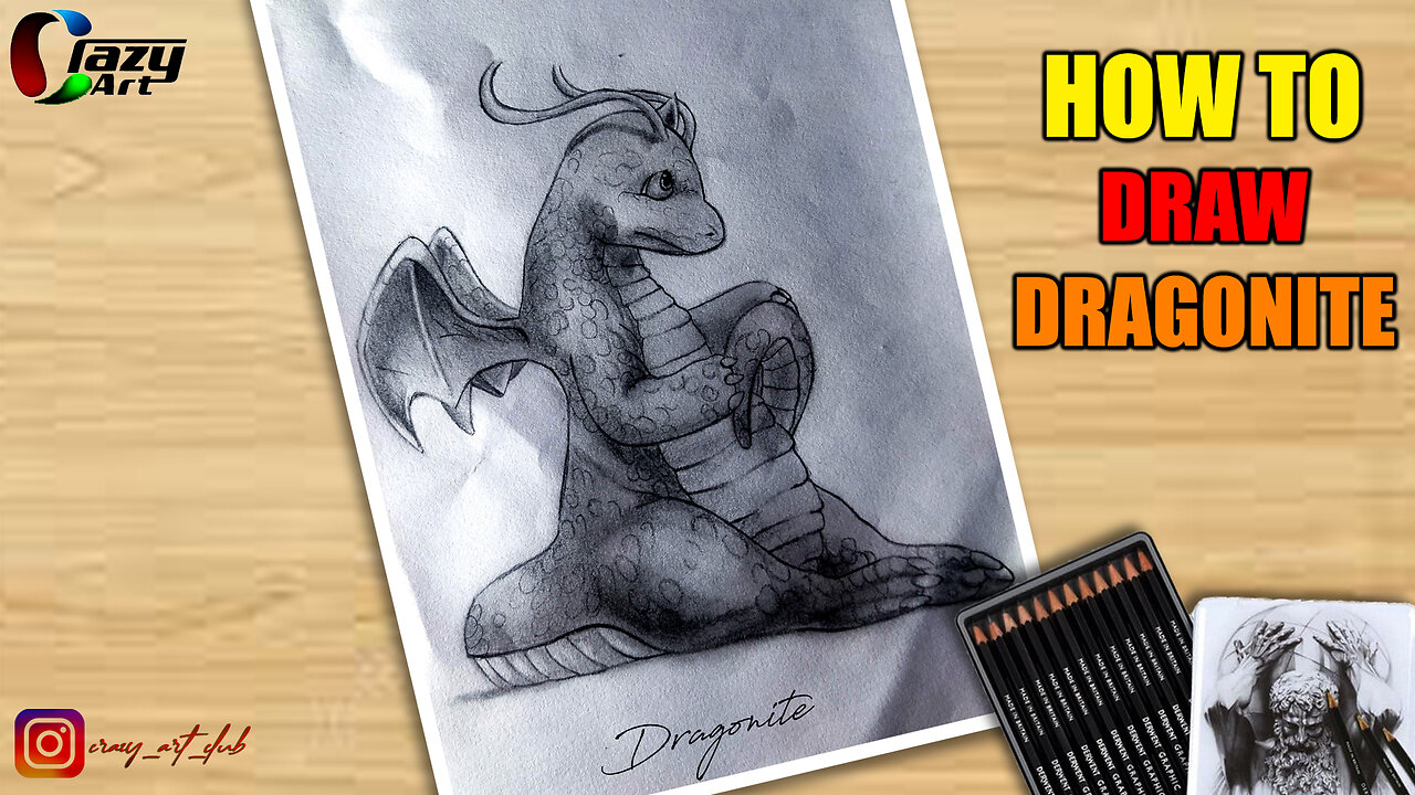 How to draw Dragonite pokemon