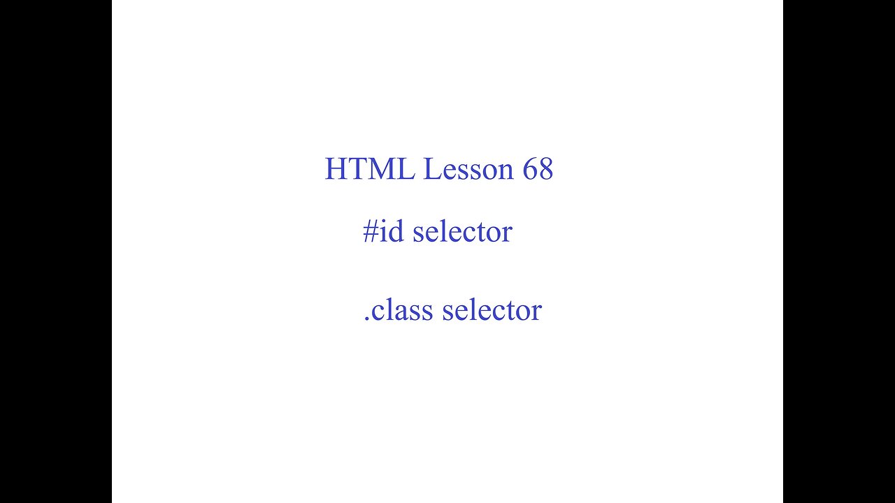 HTML Lesson 68