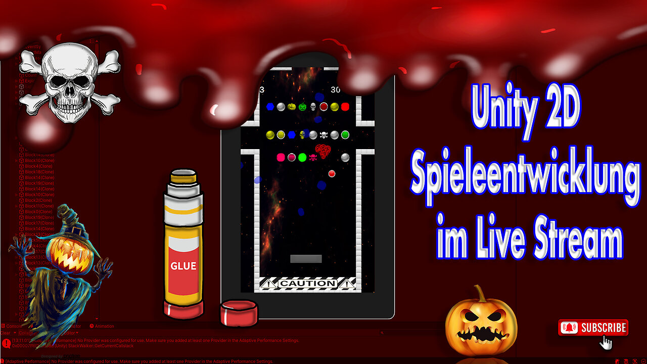 Rette das Universum ohne Kleber und Kartoffelbrei - Unity 2D Spieleentwicklung im Live Stream