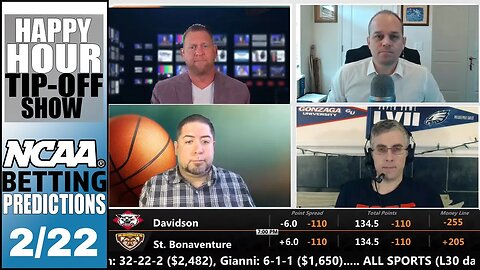 College Basketball Picks, Predictions and Odds | Happy Hour Tip-Off Show for February 22