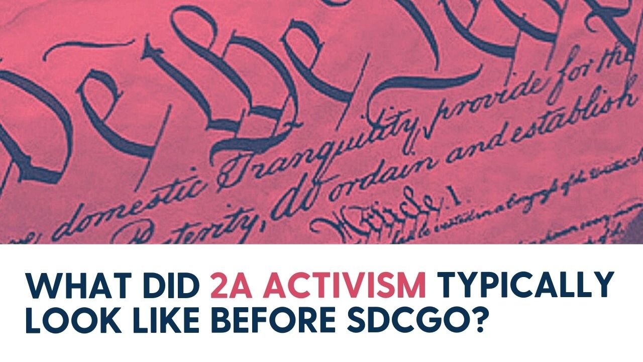 What did 2A activism typically look like before SDCGO?