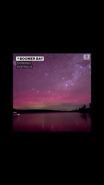 Aurora Australis🇦🇺 shimmers over Tasmania in stunning magnetospheric light show.