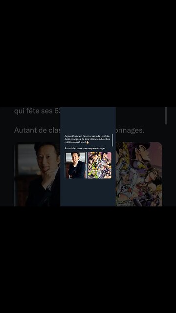 c'est l'anniversaire de Hirohiko Araki, mangaka de Jojo´s Bizarre Adventure qui fête ses 63 ans !