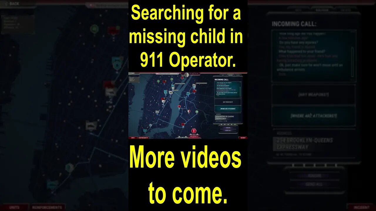 Searching for a missing child in 911 Operator