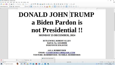 DONALD JOHN TRUMP a Biden Pardon is not Presidential