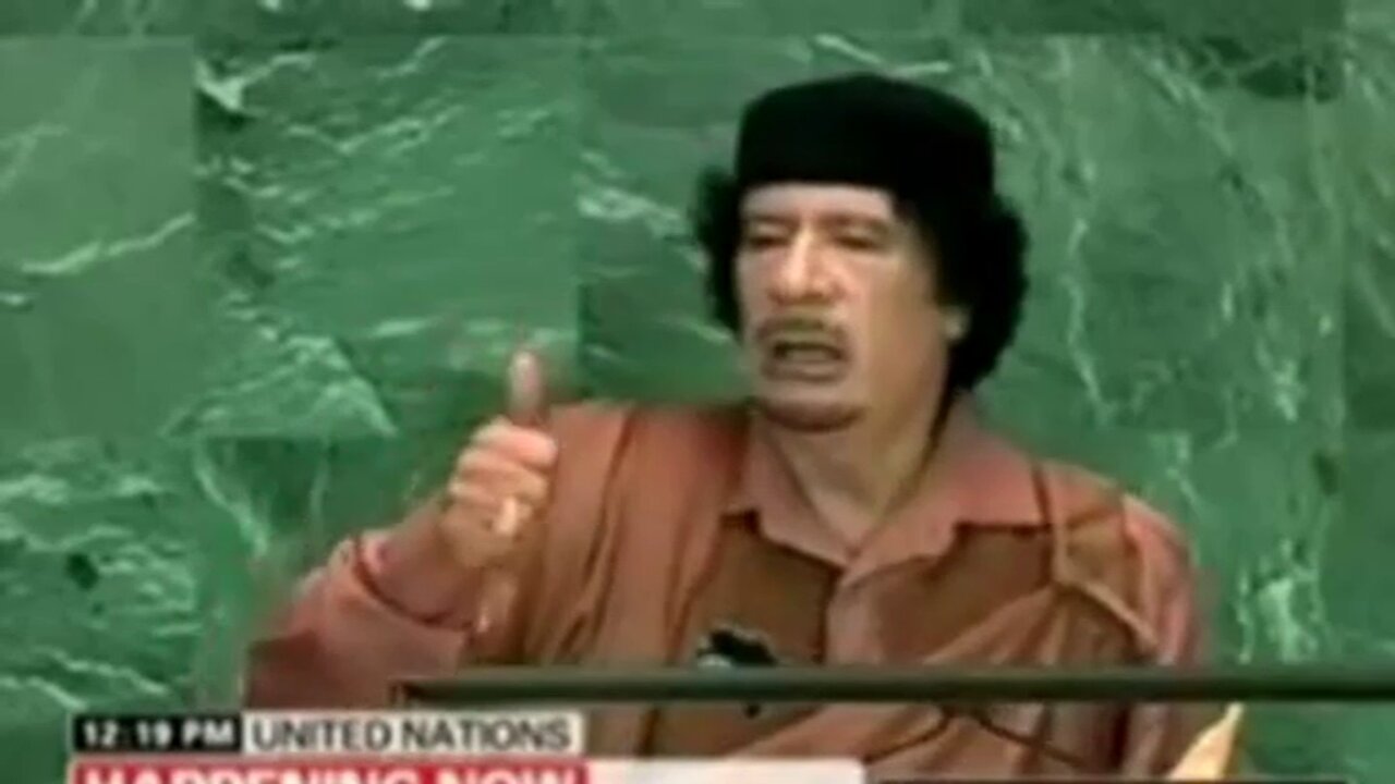 "Why the Israelis killed JFK?!" : Gaddafi at the UN general assembly asking for investigations