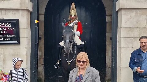Horse kissing the tourist #horseguardsparade