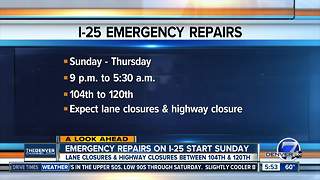 Emergency Repairs on I-25