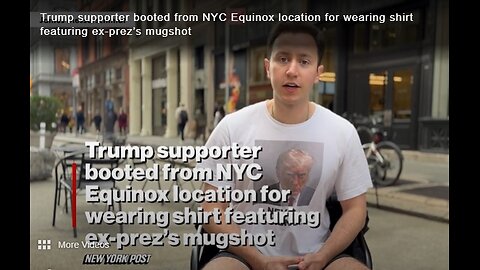 Jared Zoneraich was kicked out of Equinox Gym in NYC for wearing a Trump shirt.