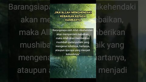 JIKA ALLAH MENGHENDAKIKEBAIKA KEPADAHAMBANYA