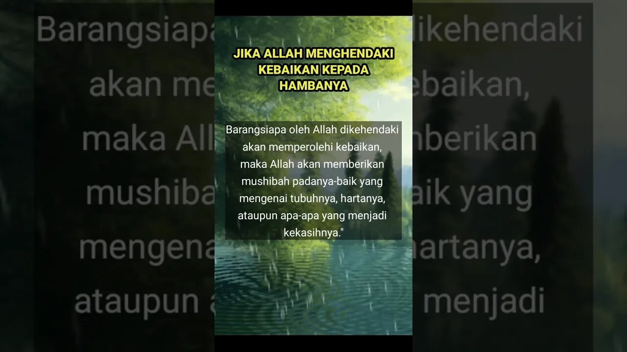 JIKA ALLAH MENGHENDAKIKEBAIKA KEPADAHAMBANYA