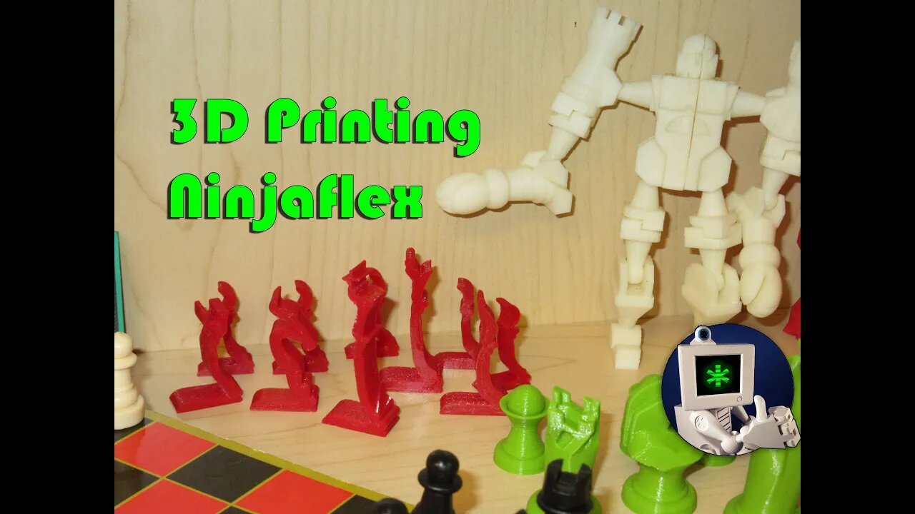 3D Printed chess set in NinjaFlex