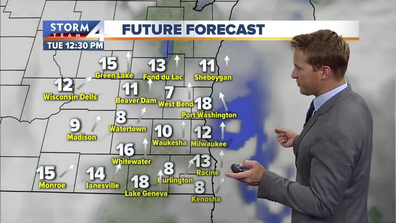 Chance of hit-and-miss showers Tuesday