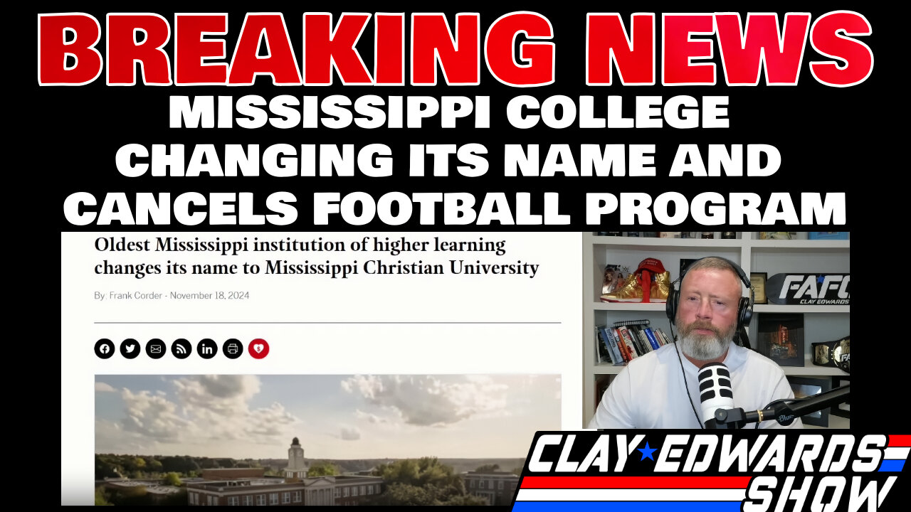 BREAKING NEWS - MISSISSIPPI COLLEGE CHANGES NAME AND DROPS FOOTBALL PROGRAM (11/18/24)