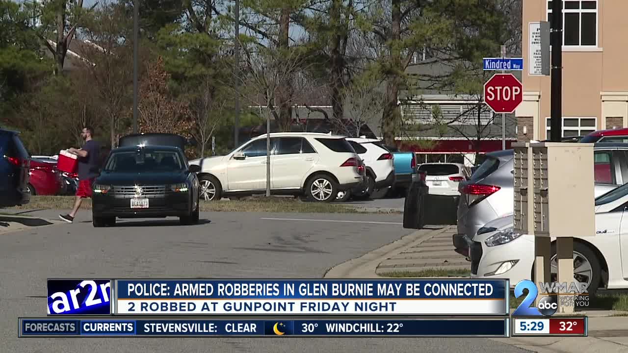 Two armed robberies in Glen Burnie may be connected