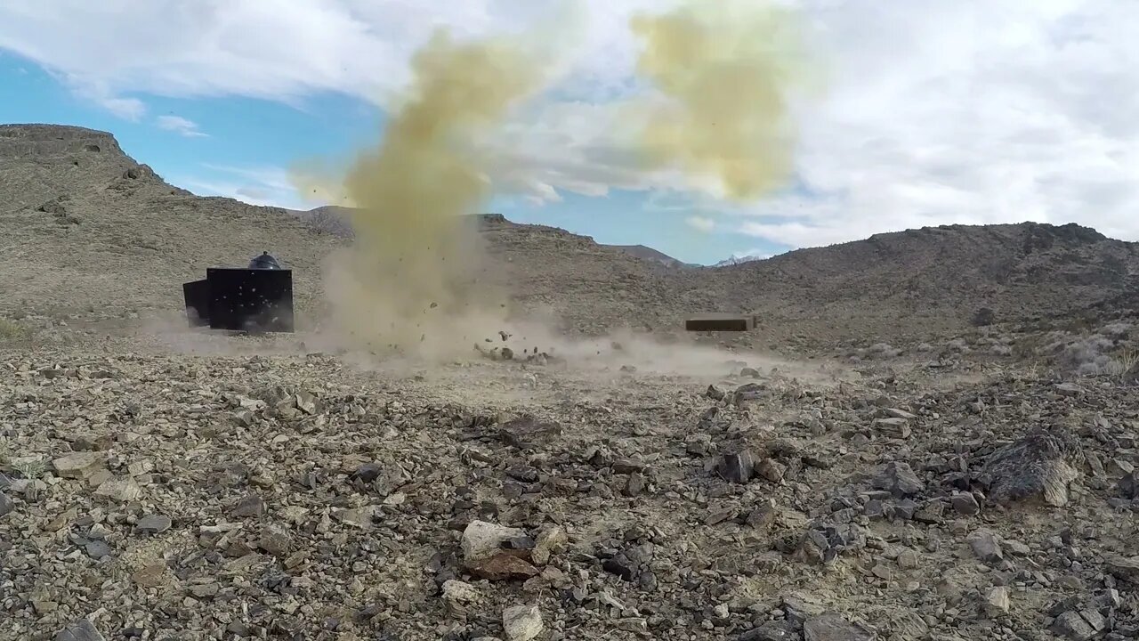 .50 cal vs 1.5" Steel Plate downrange impact