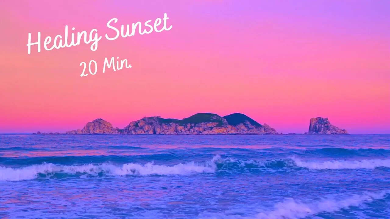 𝗛𝗼𝗹𝗶𝘀𝘁𝗶𝗰 𝗣𝗶𝗻𝗸 𝗦𝘂𝗻𝘀𝗲𝘁 🌅 20 Minute Healing Meditation Music (with the Sound of Ocean Waves)