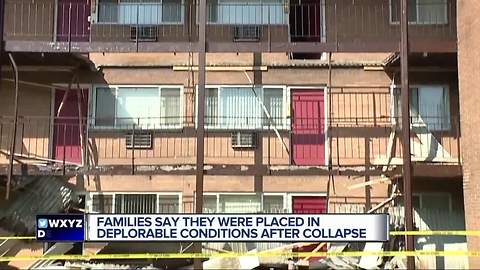 Walkway collapses at apartment complex in Detroit, two injured