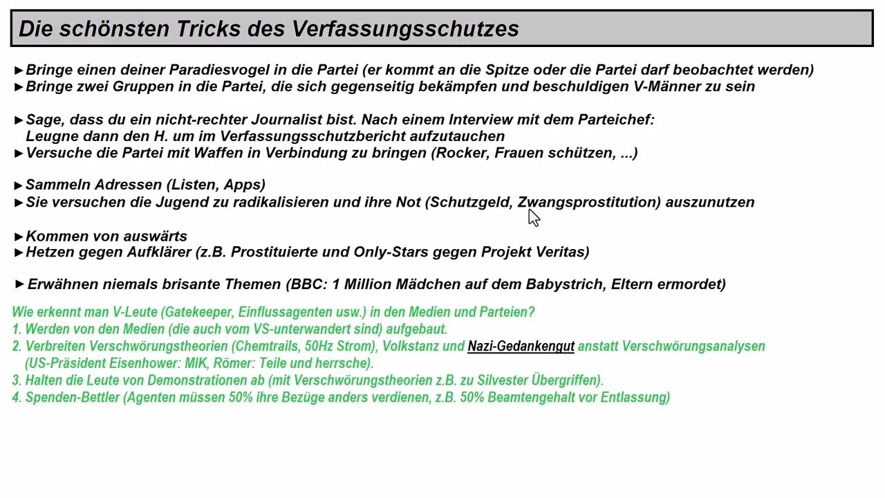 Die schönsten Tricks des Verfassungsschutzes