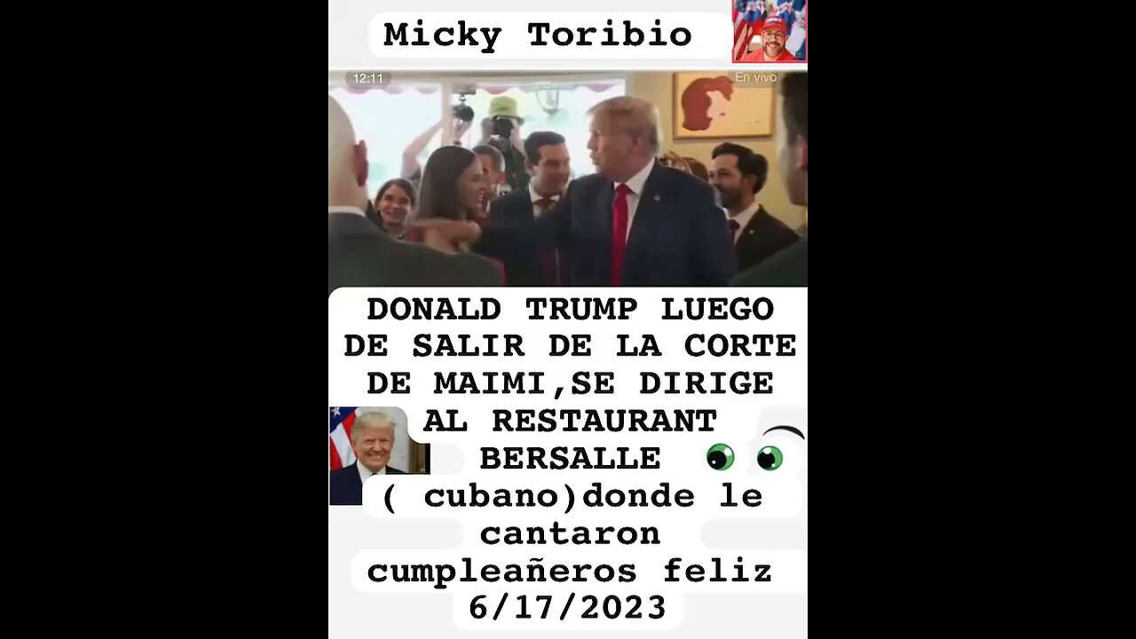 DONALD TRUMP LUEGO DE SALIR DE LA CORTE DE MAIMI