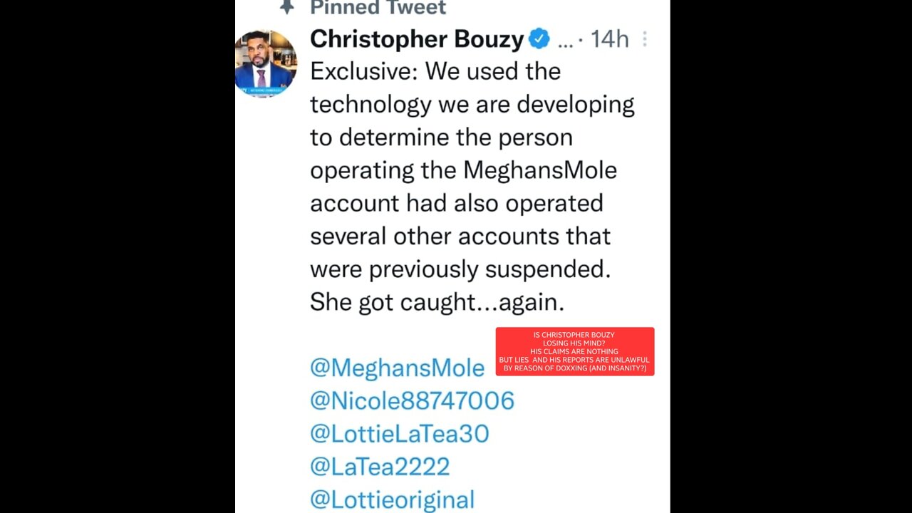 Losing his mind, losing his "job"