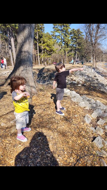 Playing at the park.