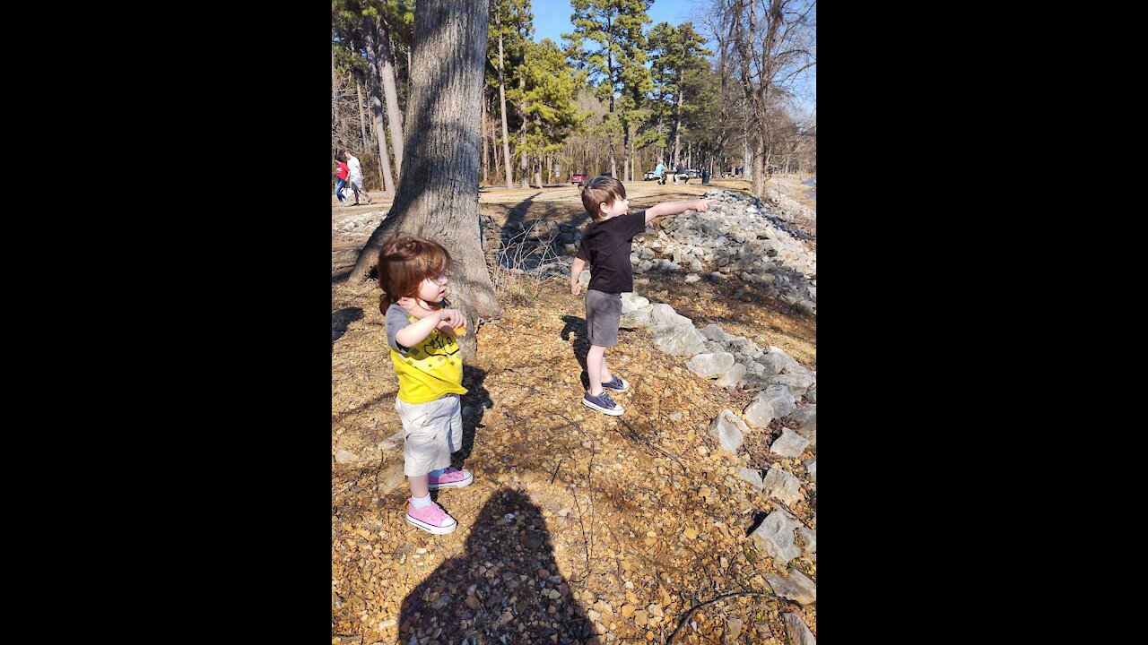 Playing at the park.