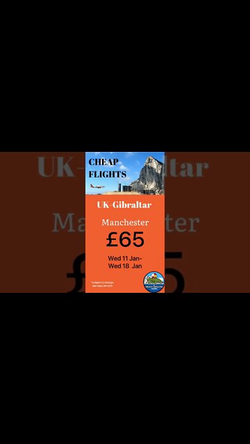 UK to Gibraltar-Flight Deals; Direct Route