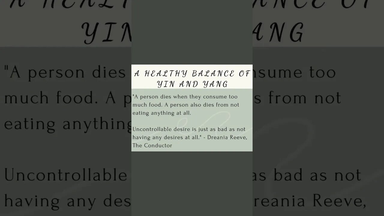 A Healthy Balance Of Yin And Yang - Dreania Reeve, The Conductor