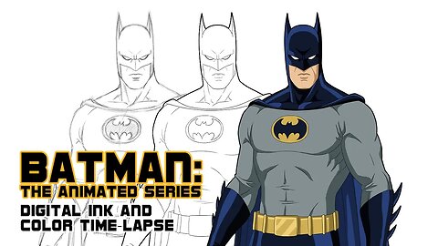 Batman (BTAS) Digital Ink and Color Time-lapse