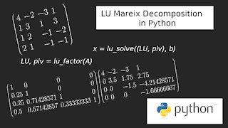 LU Decomposition in Python