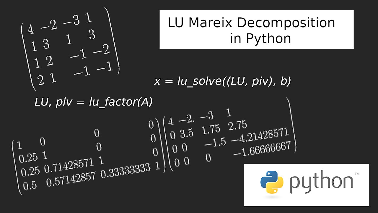 LU Decomposition in Python