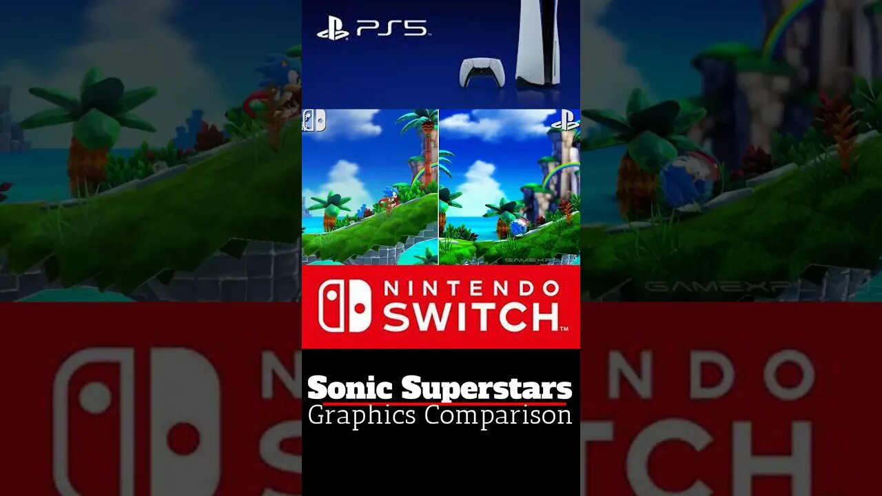 Sonic Superstars (Switch VS PS5) | Interesting Graphic & Colors Comparison! PS5 version is better!