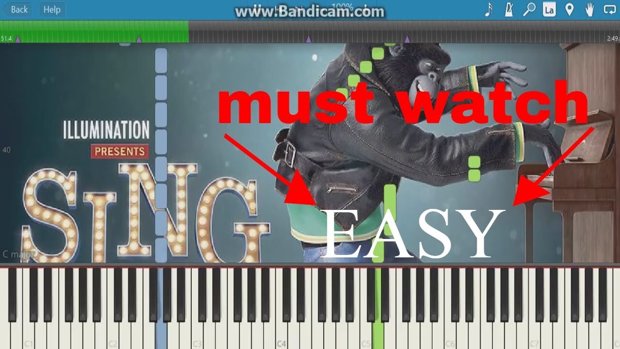 I'm still standind (sing) piano tutorial