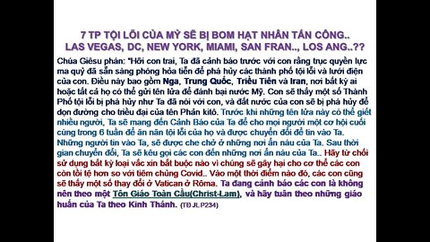 HÃY CHUẨN BỊ ĐỂ GẶP GỠ CHÚA GIÊSU TRONG CUỘC PHÁN XÉT NHỎ ĐÃ GẦN KỀ! Các TĐ JL. P234