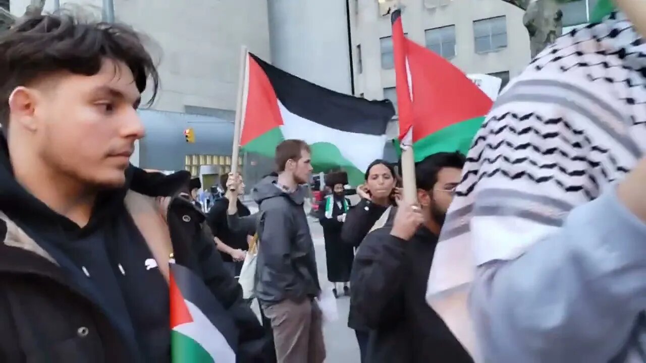 The NYC Rally In Solidarity with Jenin Nablus Huwarra Palestine outside the United Nations 3/17/23