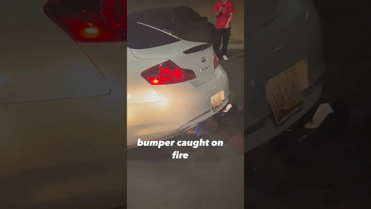 BUMPER CAUGHT ON FIRE! #shorts