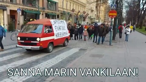 Helsinki, Finland - antivax protest