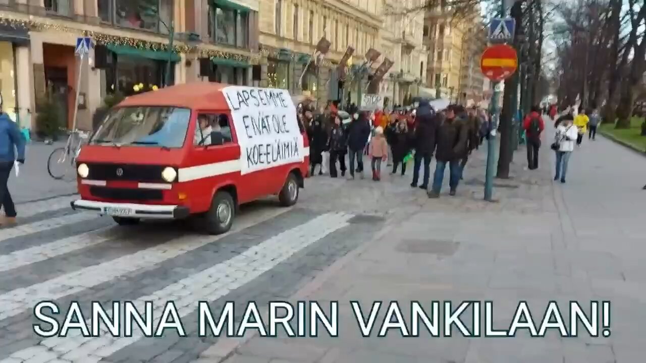 Helsinki, Finland - antivax protest