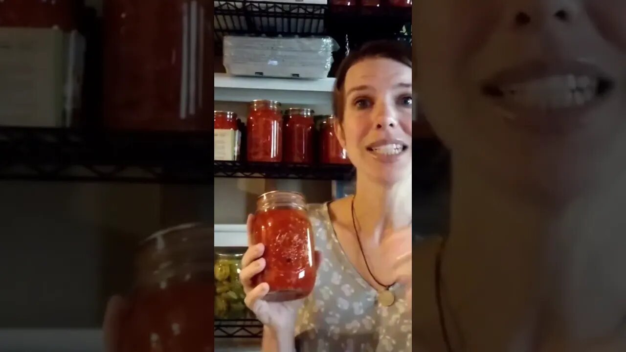 Canned Tomatoes from Our Garden 🍅 #preserving #homegrown