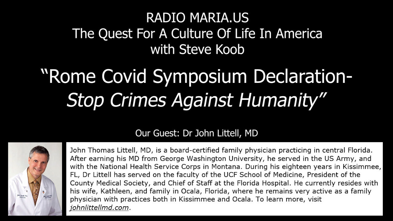 Rome Covid Symposium Declaration-Stop Crimes Against Humanity