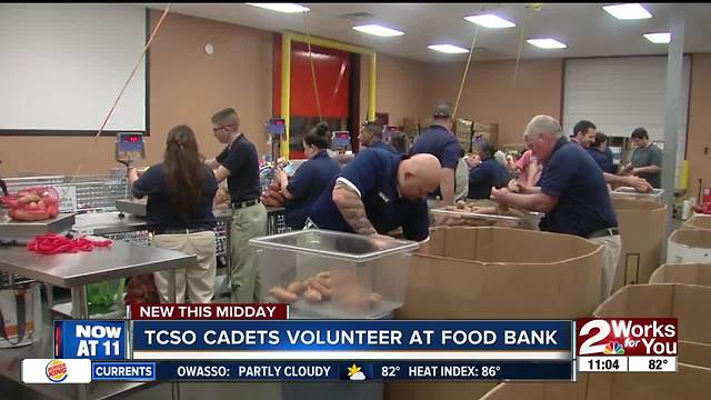 TCSO cadets volunteer at food bank