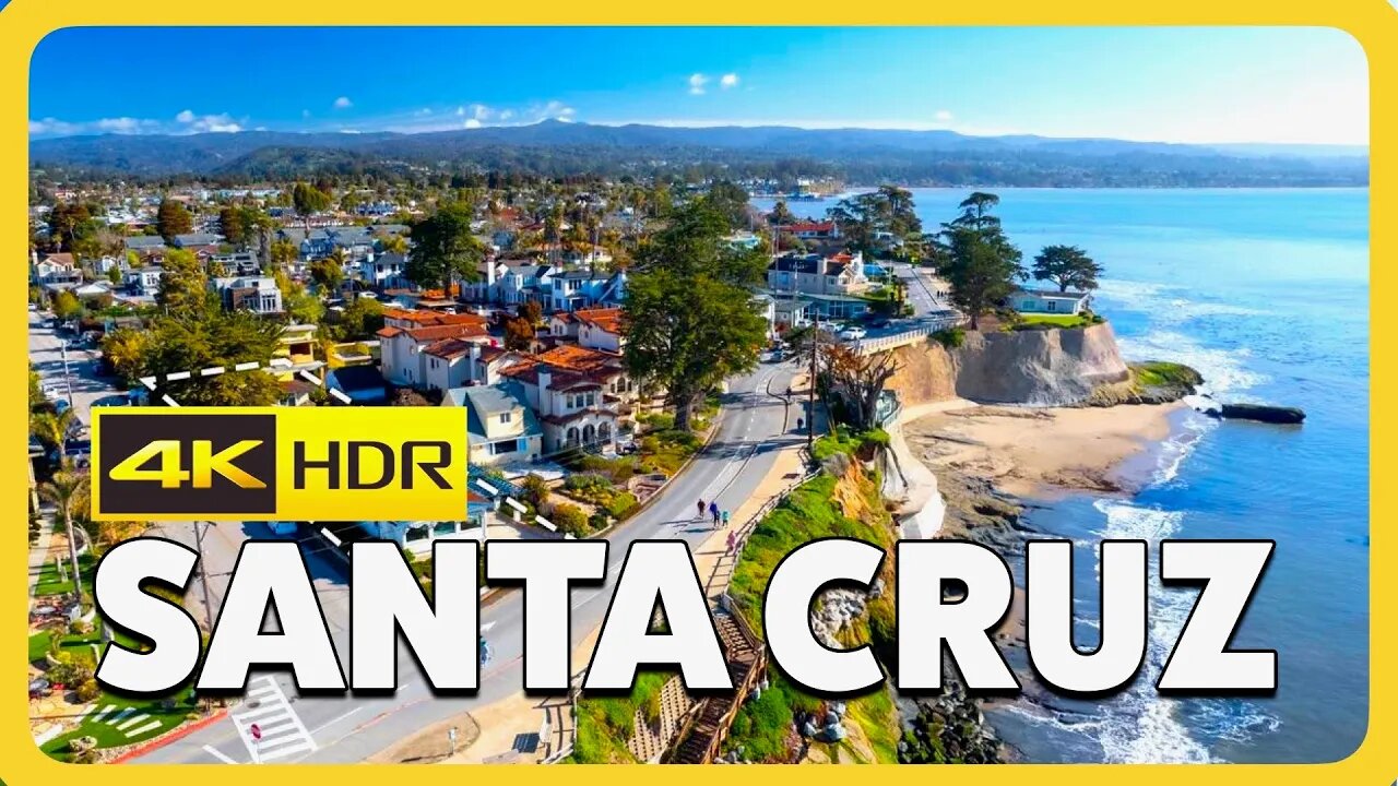 Santa Cruz East - West Cliff scenic drive from Natural Bridges to Capitola #scenicdrive #4K #HDR