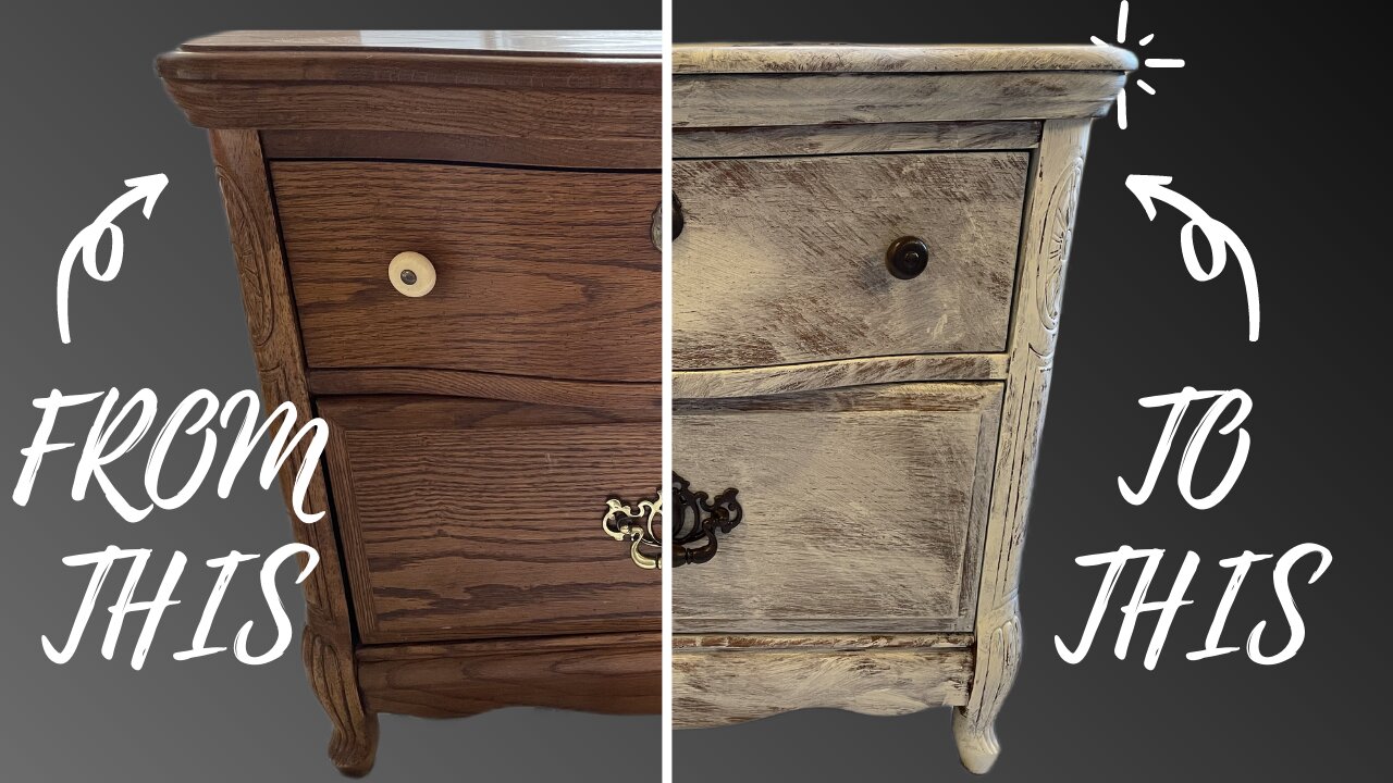 Amazing Nightstand Refurbish in under 5 minutes! Farmhouse DIY Woodworking