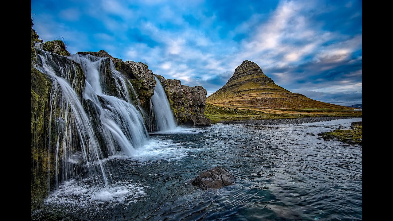 Attractive nature waterfalls, enjoy watching