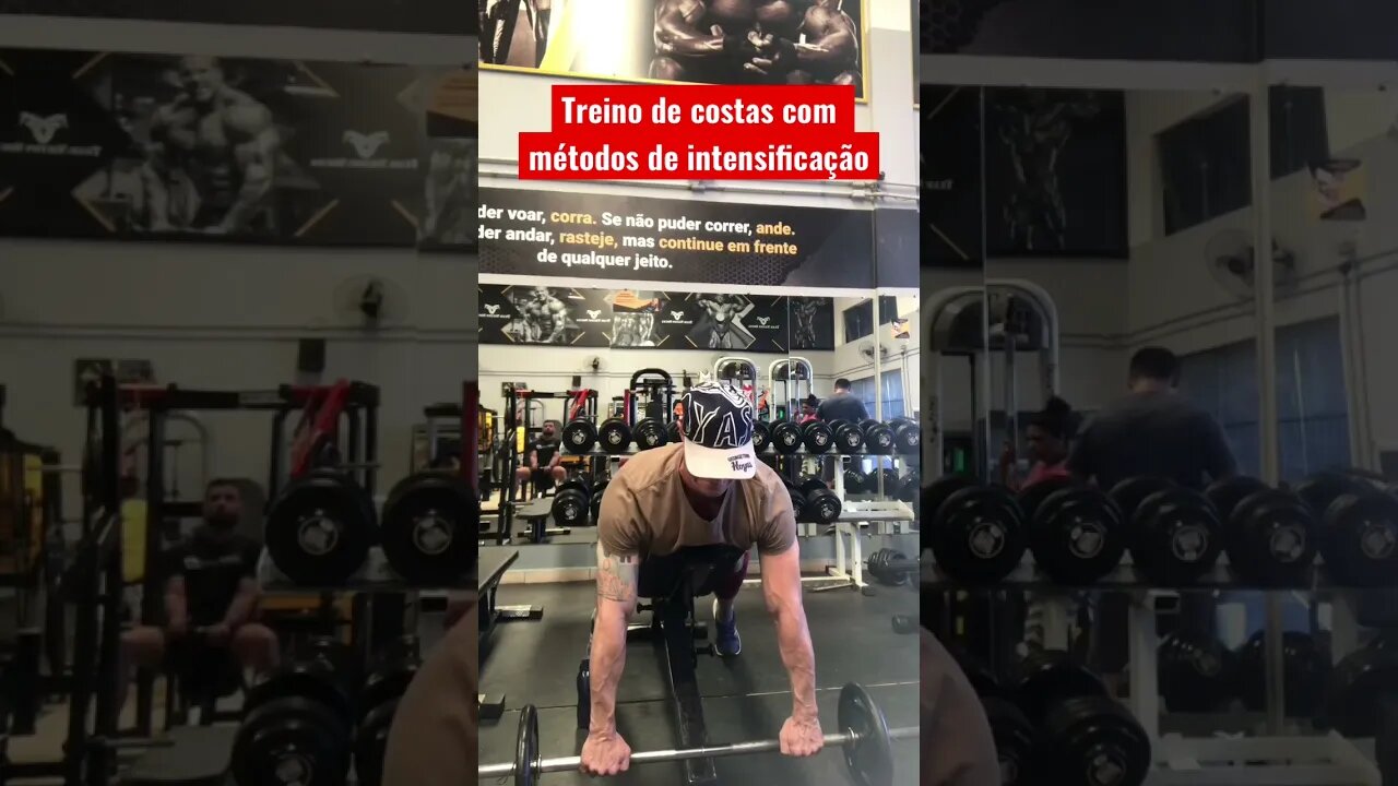 Treino de costas com métodos de intensificação #shorts