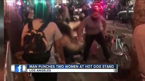 Police searching for man who punched two women in Los Angeles