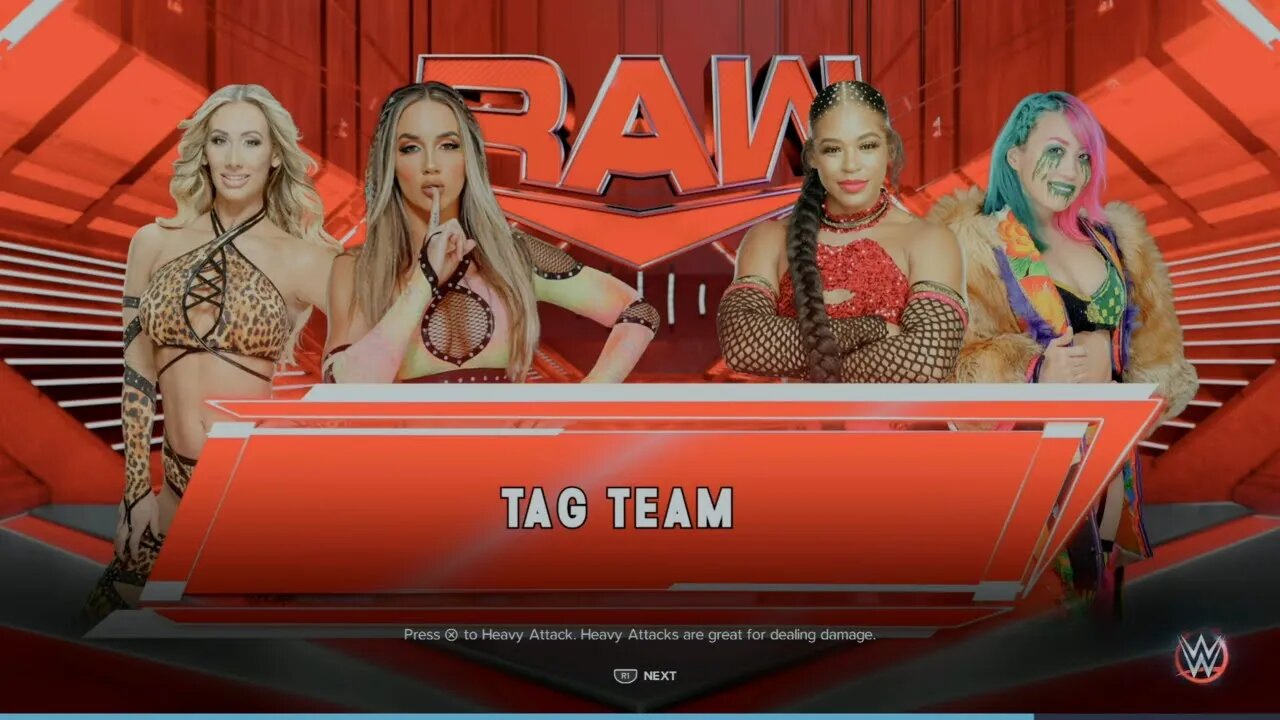 WWE Monday Night Raw Bianca Belair & Asuka vs Chelsea Green & Carmella