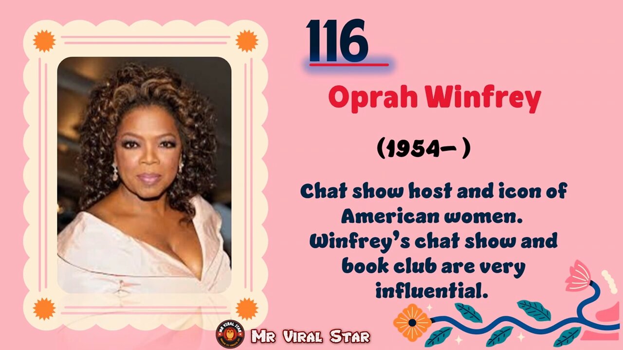 Oprah Winfrey (1954– )| TOP 150 Women That CHANGED THE WORLD | Short Biography